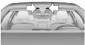 The camera is installed near the interior mirror.