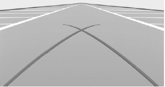 Turning radius lines can only be superimposed